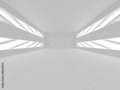 Abstract White Architecture Design Concept