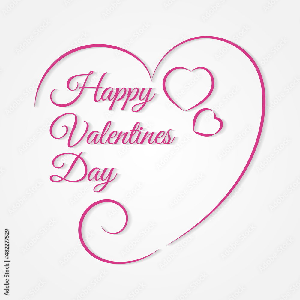 Happy valentines day decorative banner lovey. - Vector.