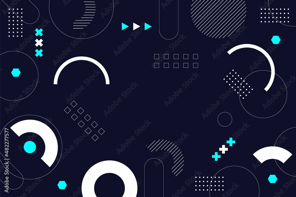 Flat geometric shapes wallpaper. - Vector. Flat geometric shapes wallpaper. - Vector.