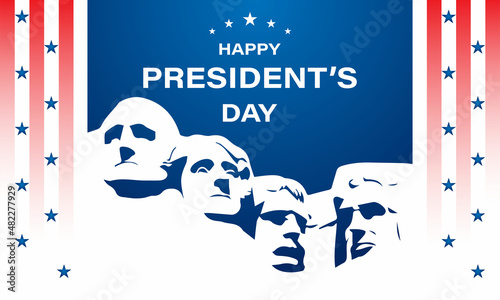 President's Day Background Design. Banner, Poster, Greeting Card. Vector Illustration.