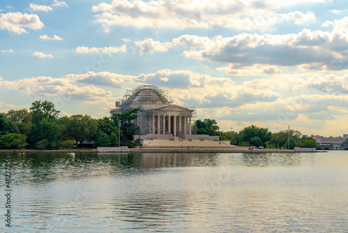 The Jefferson Memorial is a presidential memorial under the sponsorship of Franklin D. Roosevelt. Its a neoclassical Memorial building is situated in West Potomac Park, designed by John Russell Pope. photo