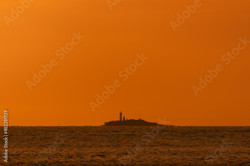 Island with a lighthouse