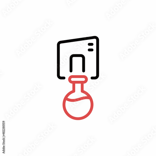 Research Lab Company Factory Outline Icon, Logo, and illustration