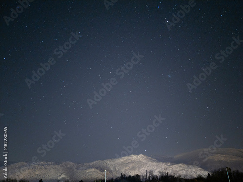 snow covered mountains