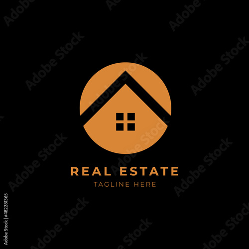 Real estate logo template . Elegant and modern home bulding Logo design vector