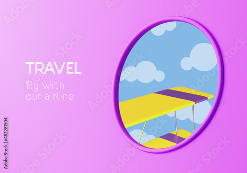 Travel airplane. Travel fly...