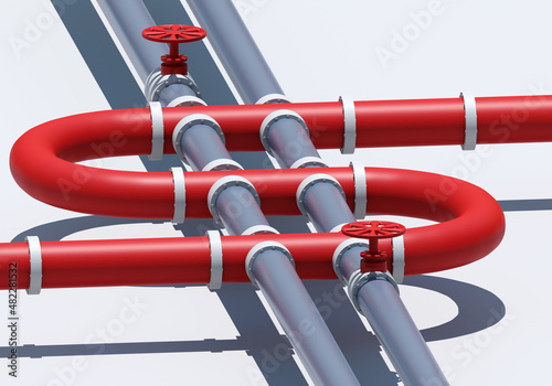Gas pipeline. Pipes for tra...
