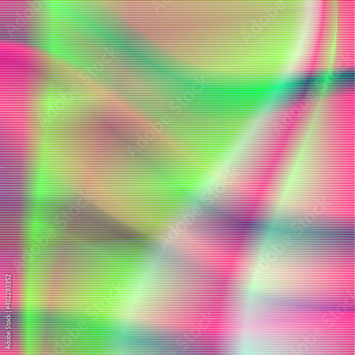 Flowing pink and green holographic background, complex effect experimental