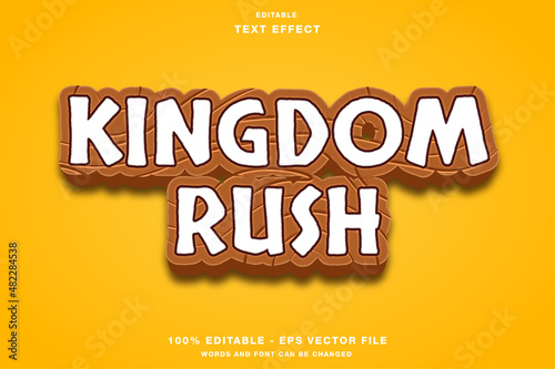 Kingdom Rush Cartoon Game Title Editable Text Effect