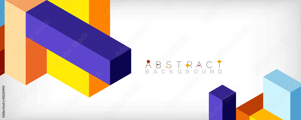 Abstract background. 3d cubes, cubic elements and blocks. Techno or business concept for wallpaper, banner, background, landing page Abstract background. 3d cubes, cubic elements and blocks. Techno or business concept for wallpaper, banner, background, landing page