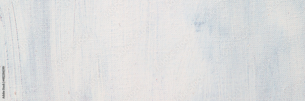 Fototapeta premium abstract light creative background - rough linen canvas unevenly covered with white primer. Toning, blur. Temporary object.