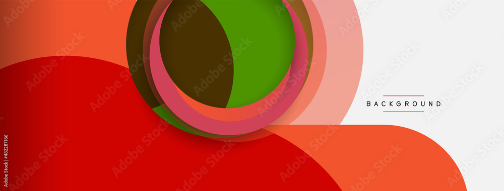 Circle and round shapes abstract background. Vector illustration for wallpaper banner background or landing page