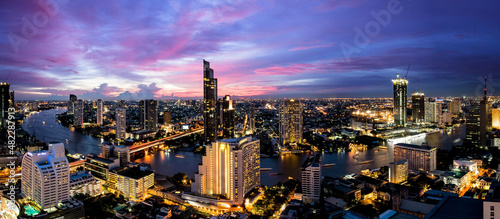 Sunset view from lebua tower bangkok