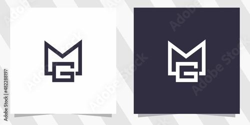 letter mg logo with minimal design