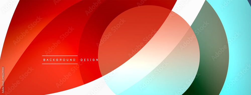 Creative geometric wallpaper. Minimal abstract background. Circle wave and round shapes composition vector illustration for wallpaper banner background or landing page Creative geometric wallpaper. Minimal abstract background. Circle wave and round shapes composition vector illustration for wallpaper banner background or landing page