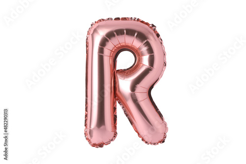 The shiny pink alphabet balloon.