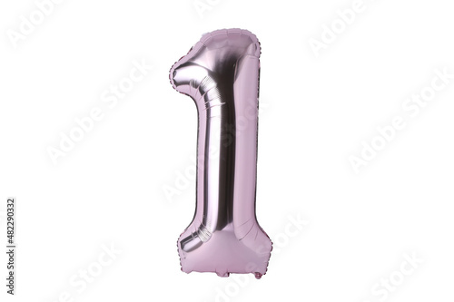 The shiny pink number balloon.