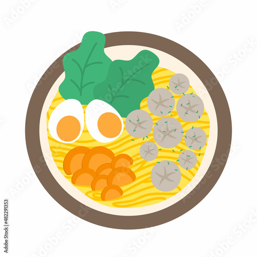 Meatball bakso vector illustration