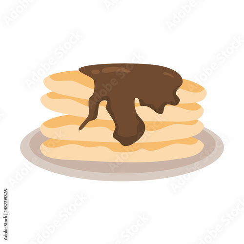 Pancake cartoon doodle illustration