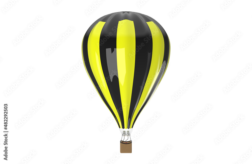 Fototapeta premium Hot air balloon isolated on white background 3d image illustration