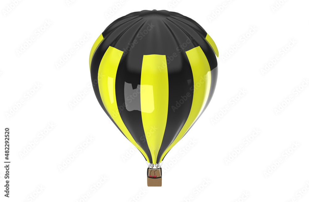 Fototapeta premium Hot air balloon isolated on white background 3d image illustration