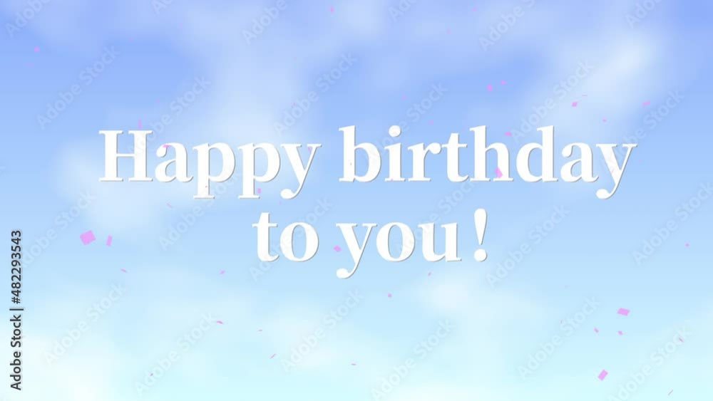 水色 誕生日 happy Birthday テキスト アニメーション モーショングラフィックス 水色 誕生日 happy Birthday テキスト アニメーション モーショングラフィックス