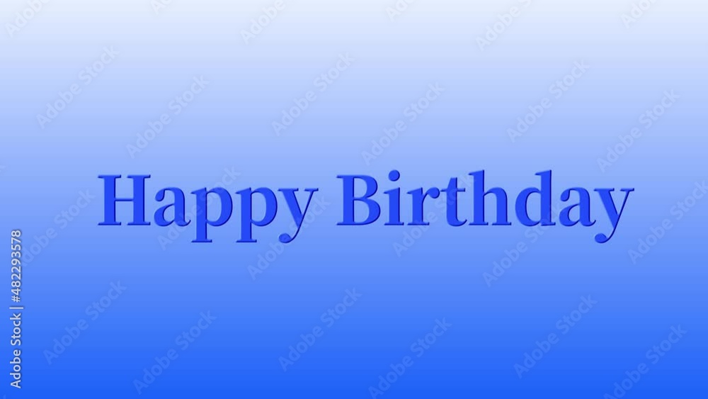青色 誕生日 happy Birthday テキスト アニメーション モーショングラフィックス 青色 誕生日 happy Birthday テキスト アニメーション モーショングラフィックス