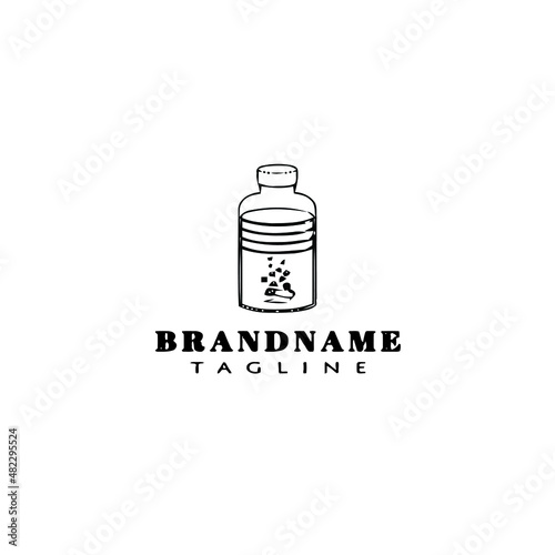 effervescent logo icon design template cartoon vector illustration
