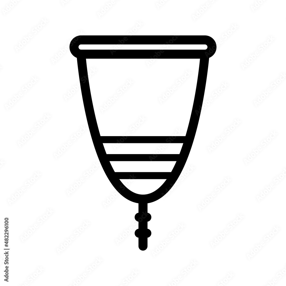 Menstrual cup outline icon