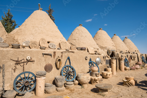 Traditional conical houses of Harran, Sanli Urfa, Turkey photo