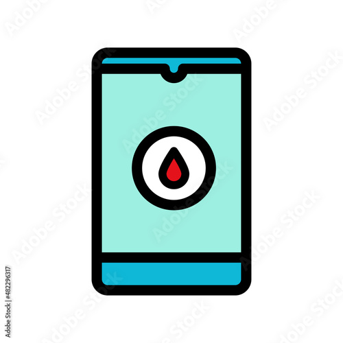 Menstrual app icon color vector