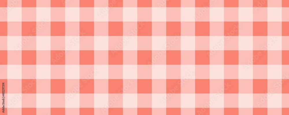 Banner, plaid pattern. Salmon on White color. Tablecloth pattern. Texture. Seamless classic pattern background. Banner, plaid pattern. Salmon on White color. Tablecloth pattern. Texture. Seamless classic pattern background.