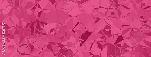Banner abstract macro crystal geometric background texture Ruby color. Random pattern background. Texture Ruby color pattern background.