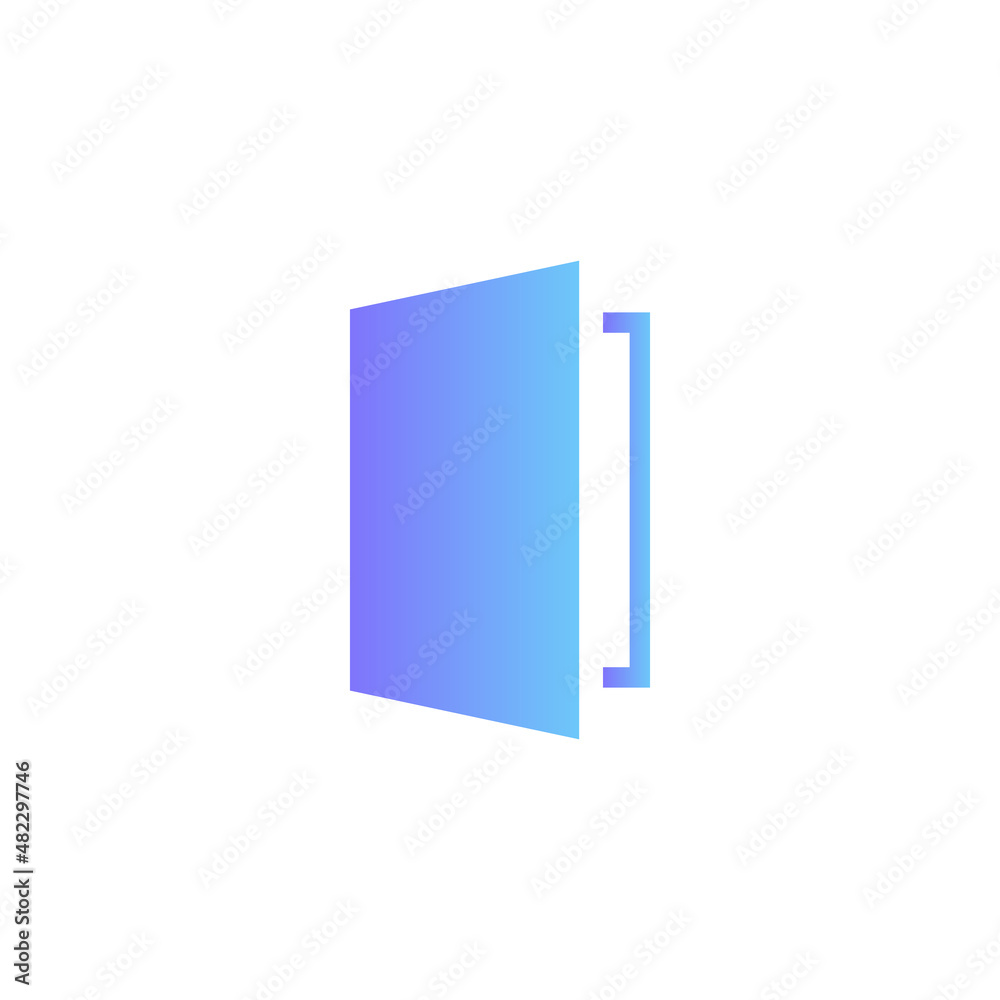 Door vector icon with gradient Door vector icon with gradient