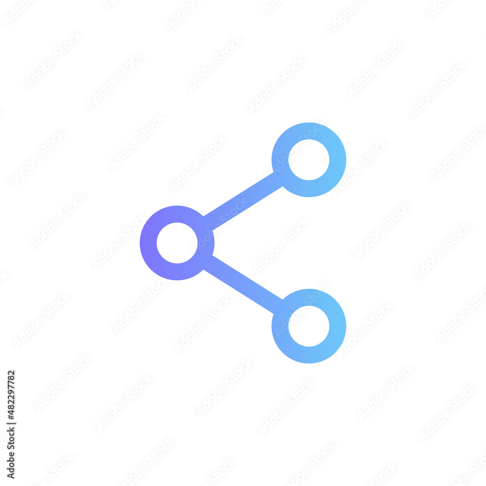 Share vector icon with gradient Share vector icon with gradient