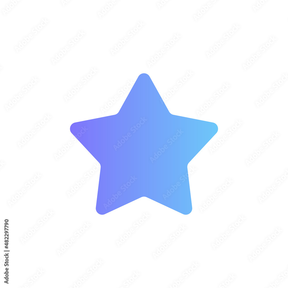 Obraz premium Star vector icon with gradient