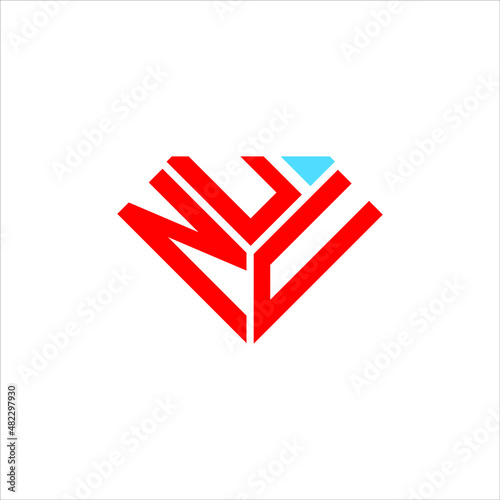 NUU letter logo creative design. NUU unique design photo