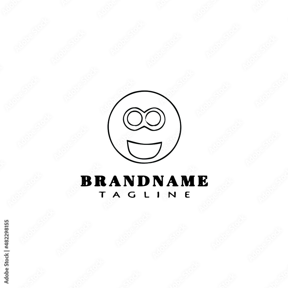 smile emoticon cartoon logo template icon design black isolated vector illustration smile emoticon cartoon logo template icon design black isolated vector illustration