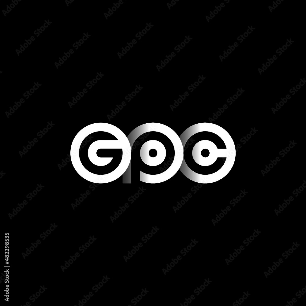 GPC Letter Initial Logo Design Template Vector Illustration