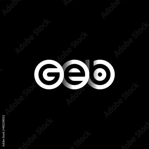 GEB Letter Initial Logo Design Template Vector Illustration