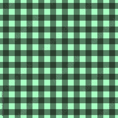 Plaid pattern. Mint on Black color. Tablecloth pattern. Texture. Seamless classic pattern background.