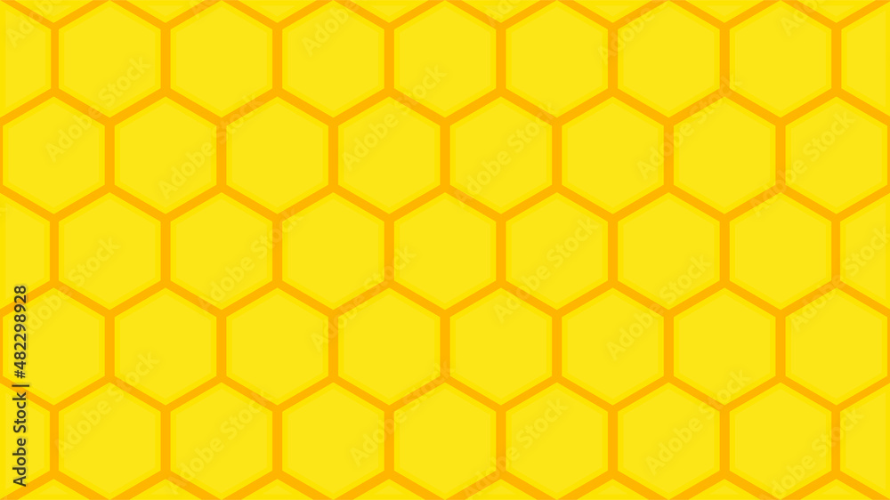 Fototapeta premium Bee's Lair pattern background illustration vector