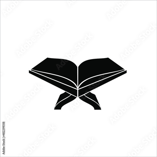 Foldable book holder silhouette illustration vector