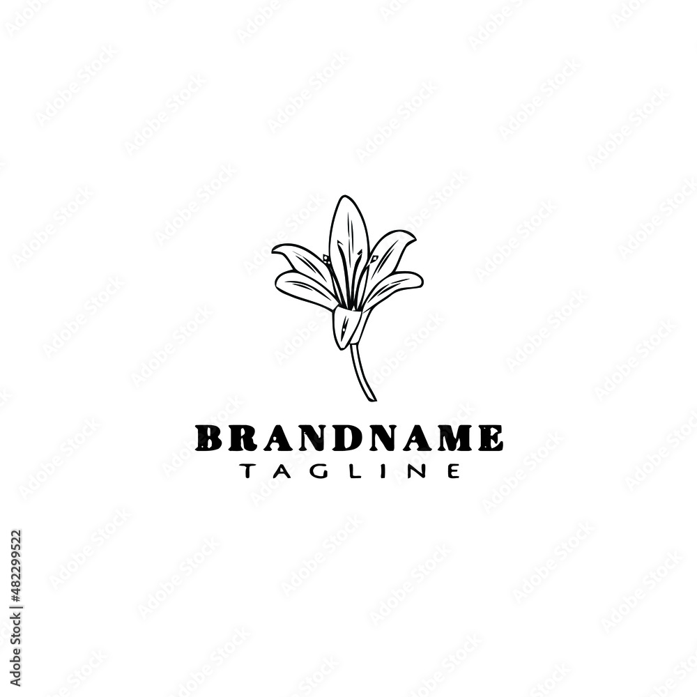 flower logo cartoon icon design template beautiful isolated vector illustration