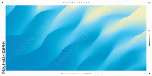 Blue abstract wavy background for banner, flyer and poster. Dynamic effect. Vector illustration. Cover design template. Can be used for advertising, marketing or presentation.