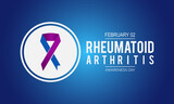 Rheumatoid Arthritis Awareness Day. Medical concept vector template for banner, card, poster, background.