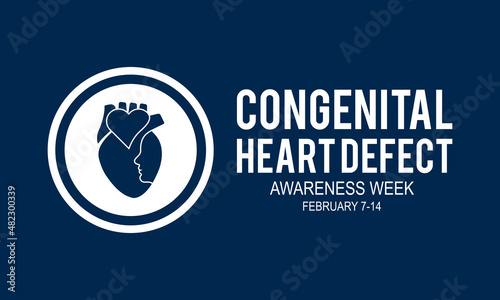 Congenital heart defect awareness week. Medical concept vector background for banner, card, poster, background.
