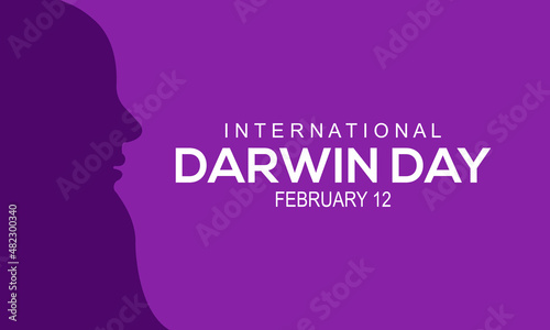 Darwin day. Holiday celebration vector background for banner, card, poster, background. photo