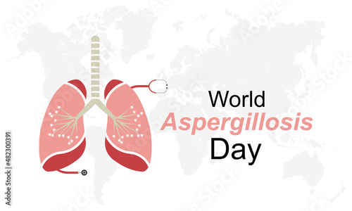 World aspergillosis day. Medical concept vector template for banner, card, poster, background. photo