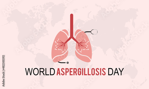 World aspergillosis day. Medical concept vector template for banner, card, poster, background.